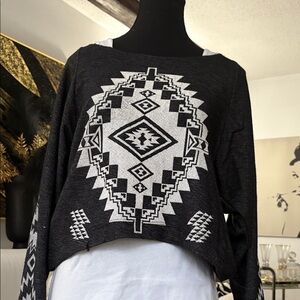 Black and White Geometric Sweater
